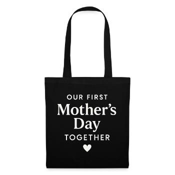 First Mother's Day Mom Baby Gift Idea Family - Tote Bag - black - Front