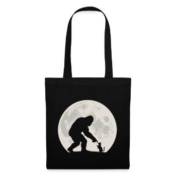 Bigfoot, Cat, Moon, Full Moon, Kitten - Tote Bag - black - Front