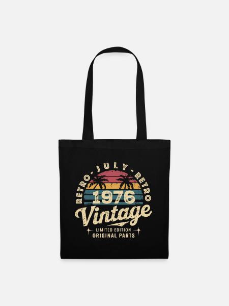 Vintage Juli 1976 Retro Limited Edition - Stoffbeutel - Schwarz