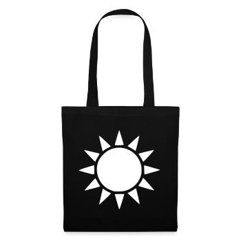 Cadeau de design minimaliste pour les vacances d’été du soleil - Sac en tissu - noir - Devant