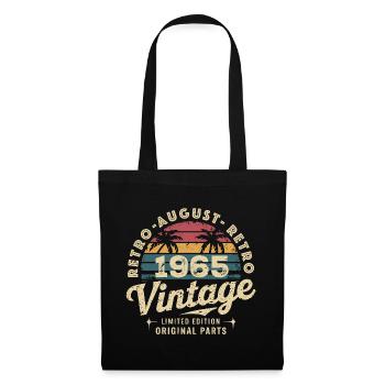 August 1965 Retro Vintage Birthday Palm Trees - Tote Bag - black - Front