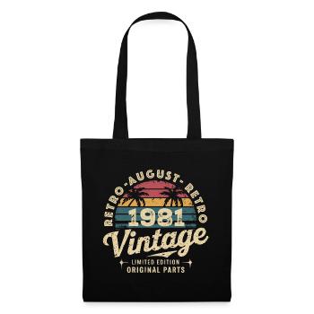 Vintage August 1981 Birthday August 1981 Mountain - Tote Bag - black - Front