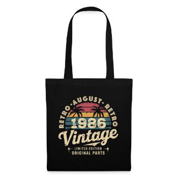 Vintage August 1986 Birthday August 1986 Mountain - Tote Bag - black - Front