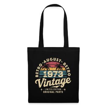 Vintage August 1973 Birthday August 1973 Mountain - Tote Bag - black - Front