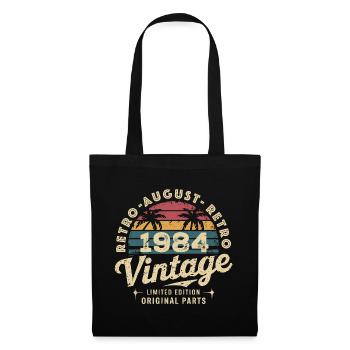 Vintage August 1984 Birthday August 1984 Mountain - Tote Bag - black - Front