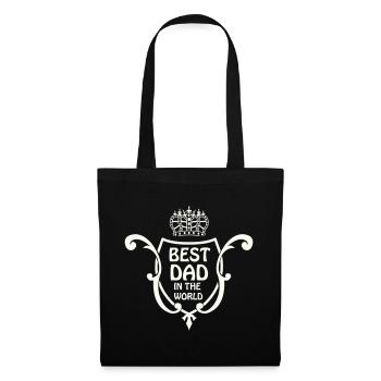 Emblème du meilleur papa au monde - Sac en tissu - noir - Devant