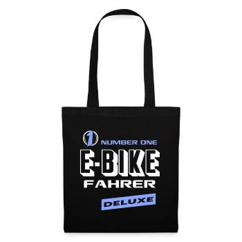 E-Biker Number One Deluxe Bester Biker Fun - Stoffbeutel - Schwarz - Vorne