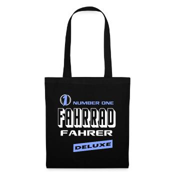 Fahrradfahrer Number One Deluxe Bester Biker Fun - Stoffbeutel - Schwarz - Vorne