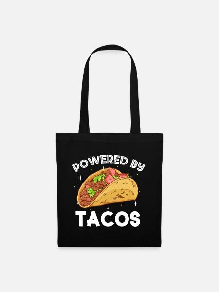 Powered by Tacos - Stoffbeutel - Schwarz