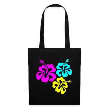 Hibiskus Hibiskusblüte hibiscus - Tote Bag - black - Front