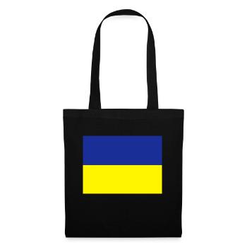 fahne_ukraine - Stoffbeutel - Schwarz - Vorne
