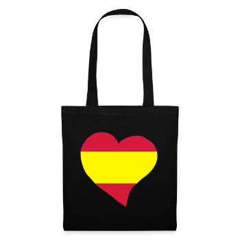 Spanischen Herz - Stoffbeutel - Schwarz - Vorne
