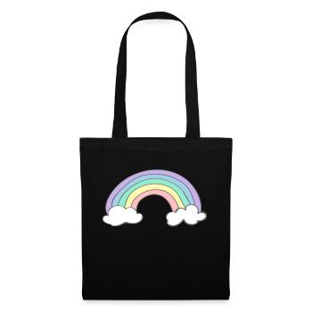 Regenbogen - Stoffbeutel - Schwarz - Vorne