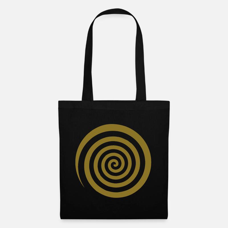 Spirale - Stoffbeutel - Schwarz