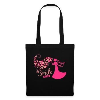 Herzwolken - Braut - Bride to be - Tote Bag - black - Front