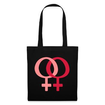Femme & Femme - Sac en tissu - noir - Devant