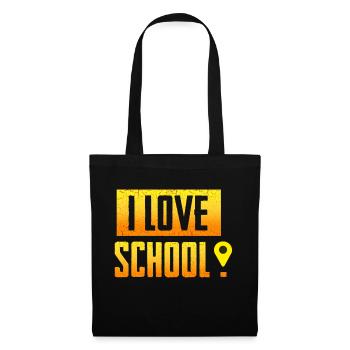 i love school - Stoffbeutel - Schwarz - Vorne