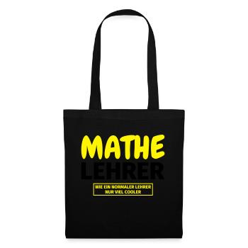 Mathelehrer Geschenk - Stoffbeutel - Schwarz - Vorne