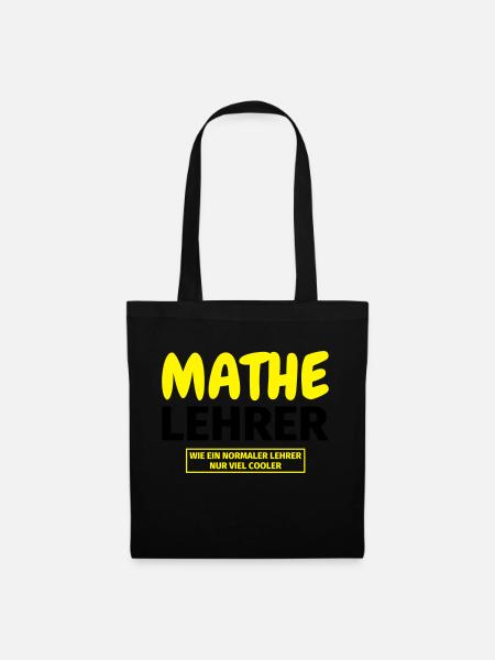 Mathelehrer Geschenk - Stoffbeutel - Schwarz