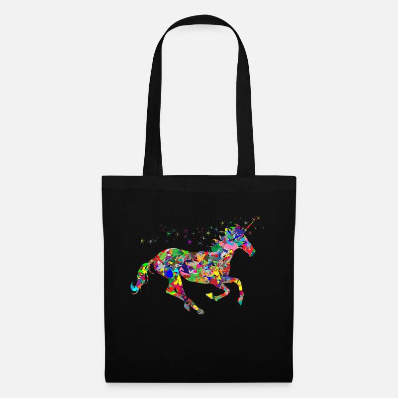 Einhorn - Stoffbeutel - Schwarz