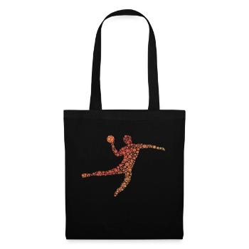 Pichet de handball - Sac en tissu - noir - Devant