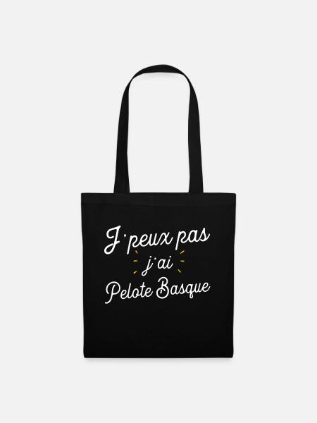 J'ai pelote basque cadeau - Sac en tissu - noir