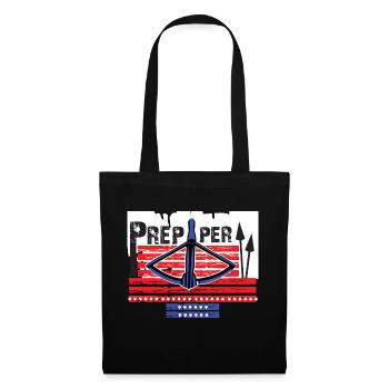 Prepper survit avec l'arbalète - Sac en tissu - noir - Devant