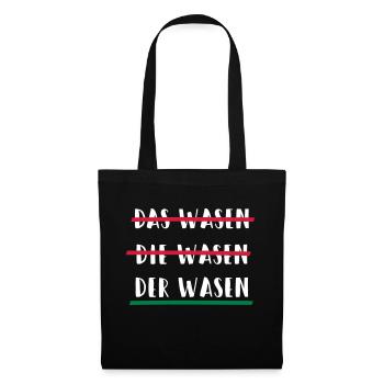 das die oder der Cannstatter Wasen Geschenk - Stoffbeutel - Schwarz - Vorne