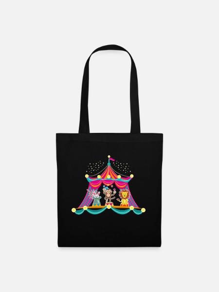 Circus - Monkey Circus - Circus Animals Hare Lion - Tote Bag - black