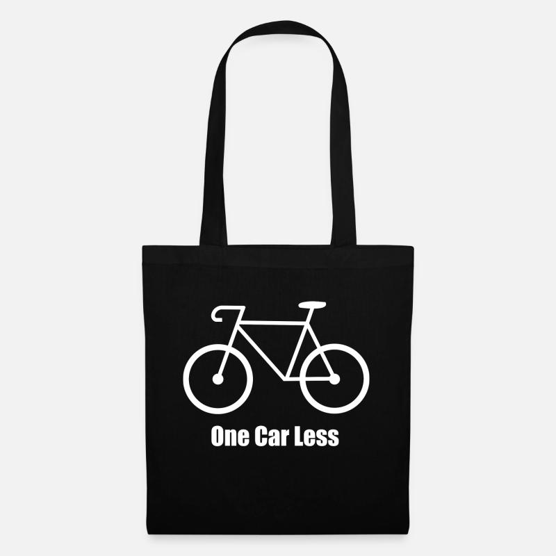 Bike / One Car Less - Stoffbeutel - Schwarz