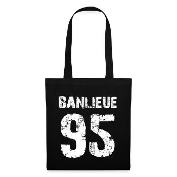 banlieue 95 - Sac en tissu - noir - Devant