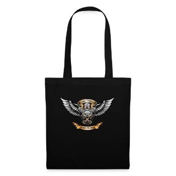 Skull motor with wings - Tote Bag - black - Front