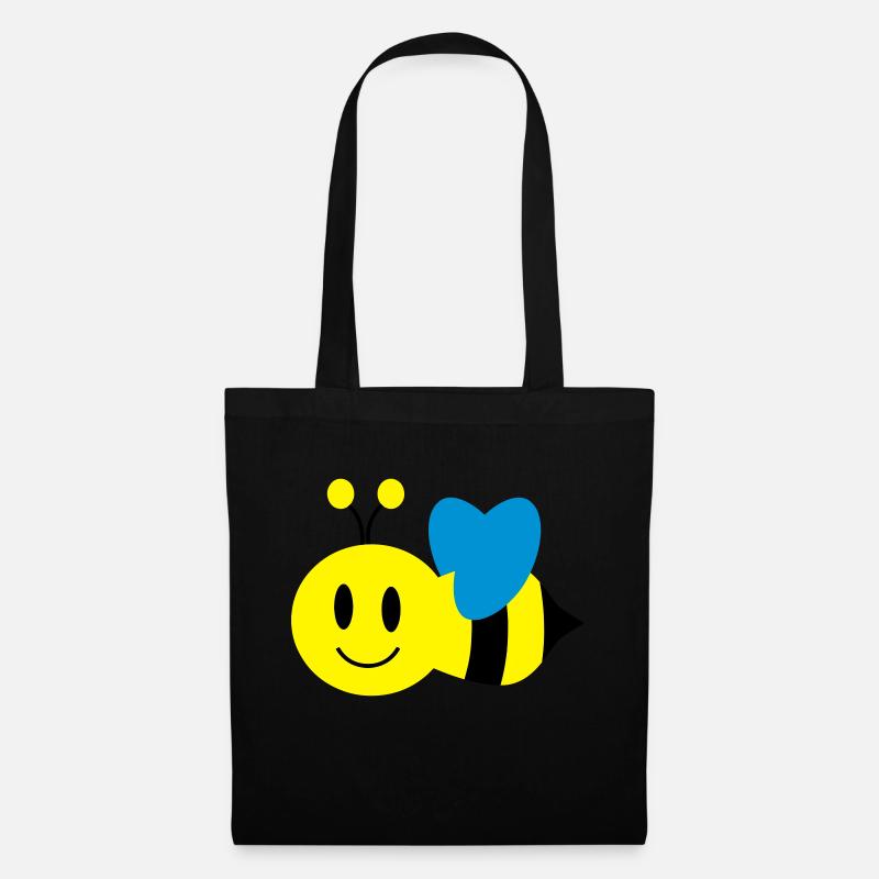 abeille - Sac en tissu - noir