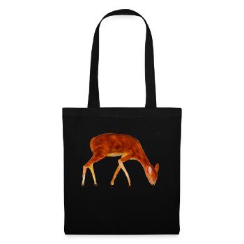 Nette Rotwildnatur, die im Aquarellaquarellgeschenk desing ist - Stoffbeutel - Schwarz - Vorne