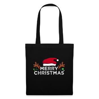 Merry Christmas Santa Rudolph idée cadeau - Sac en tissu - noir - Devant