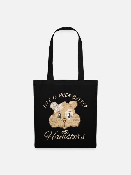 Hamster - Stoffbeutel - Schwarz