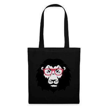 verres lion de lion - Sac en tissu - noir - Devant
