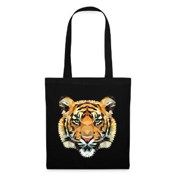 Tiger polygon wild lion gift idea - Tote Bag - black - Front