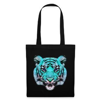 Tiger Polygon Wild Lion Gift Idea - Tote Bag - black - Front