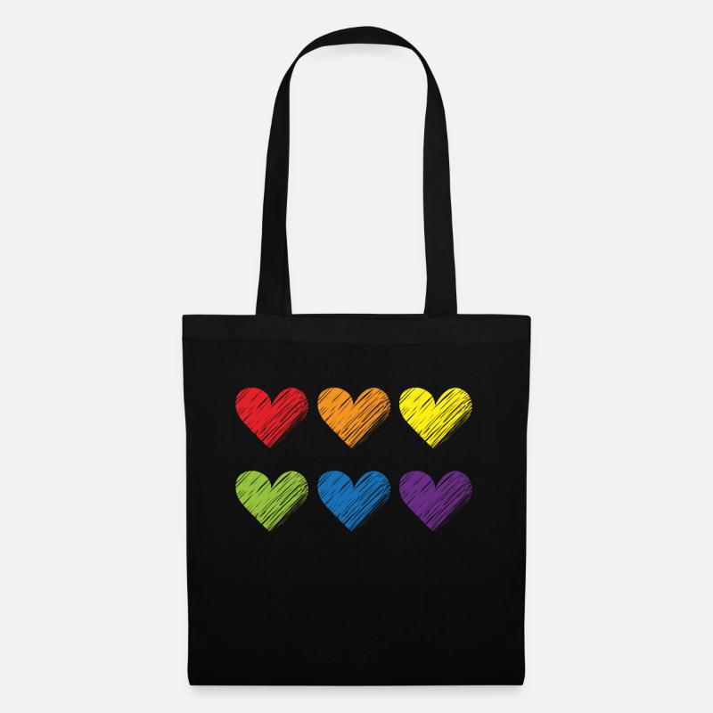 Pride Hearts - Tote Bag - black