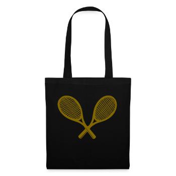 Tennisschläger - Stoffbeutel - Schwarz - Vorne