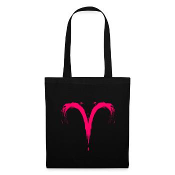 Zodiac Aries Aries Symbol Pink Pink - Tote Bag - black - Front