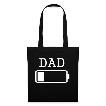 DAD Low Battery Energy T-Shirt BLACK LABELED - Stoffbeutel - Schwarz - Vorne