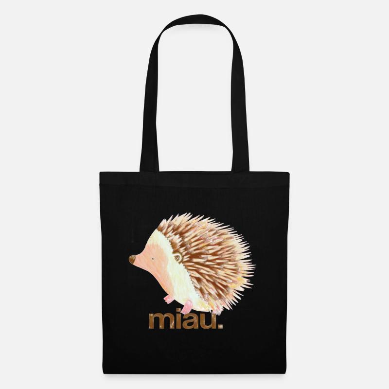 miau - Stoffbeutel - Schwarz