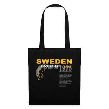 schweden - sweden - sverige - Stoffbeutel - Schwarz - Vorne