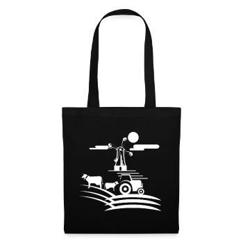 Farmer Farm Farm Icône de l’agriculteur Icône graphique - Sac en tissu - noir - Devant