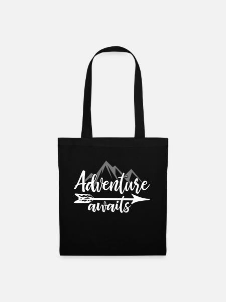 Adventure Waits - Stoffbeutel - Schwarz