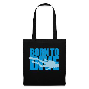 sport taucher born to dive spass entwicklung verei - Stoffbeutel - Schwarz - Vorne