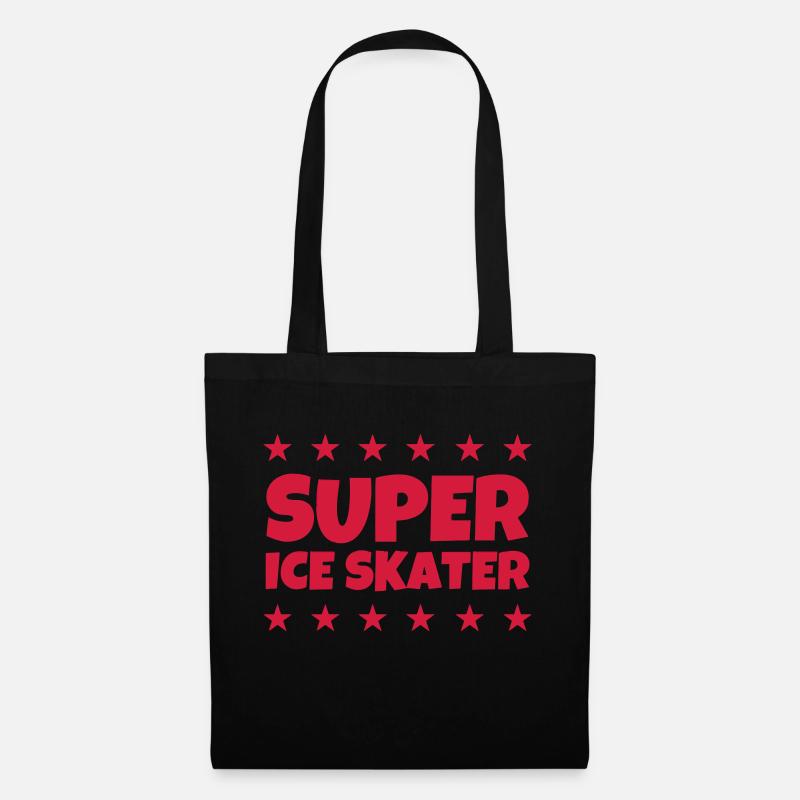 Eislaufen Eisläufer Sport Sportler Spieler - Stoffbeutel - Schwarz