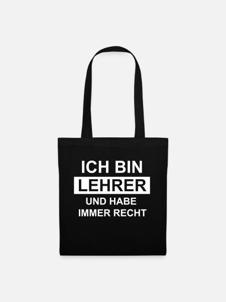 Lehrer - Stoffbeutel - Schwarz